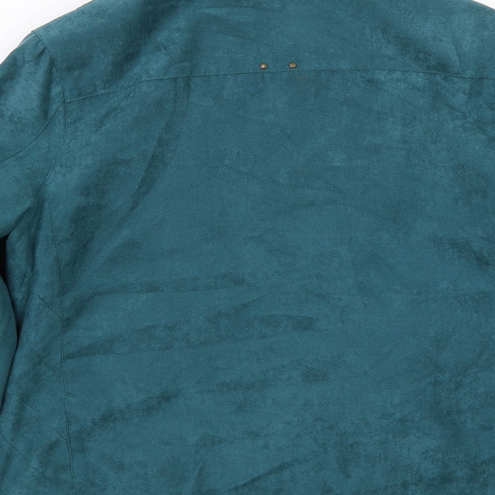 Ute Fries Womens Green Jacket Size 12 Zip