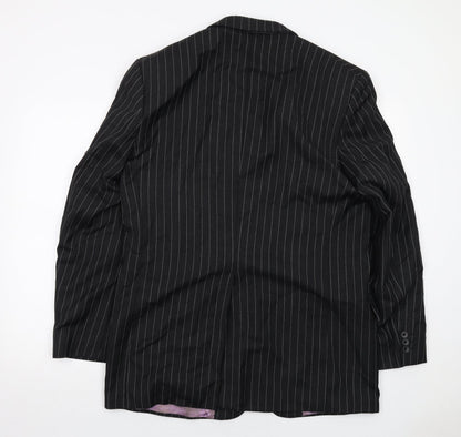 Mens UK Size 44 Fellini Regular Black Suit Jacket