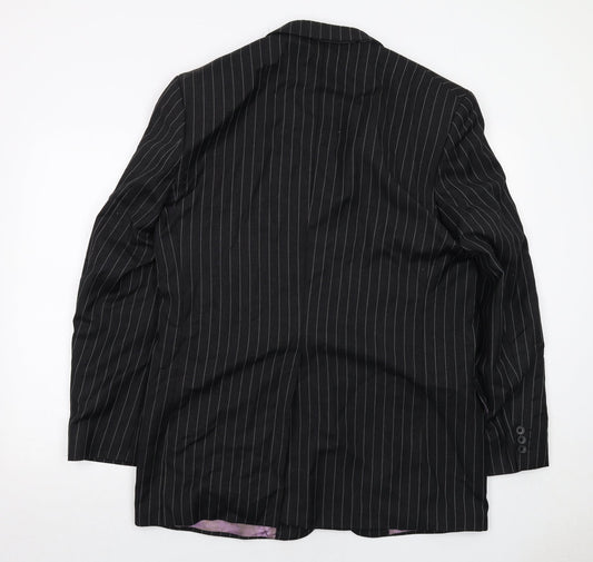 Mens UK Size 44 Fellini Regular Black Suit Jacket