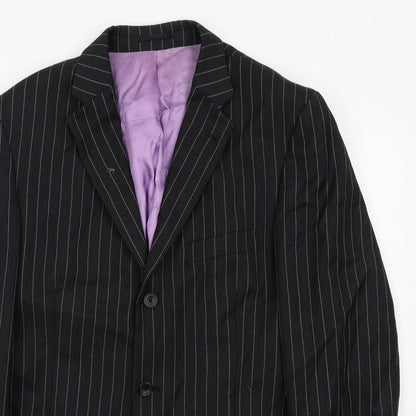 Mens UK Size 44 Fellini Regular Black Suit Jacket