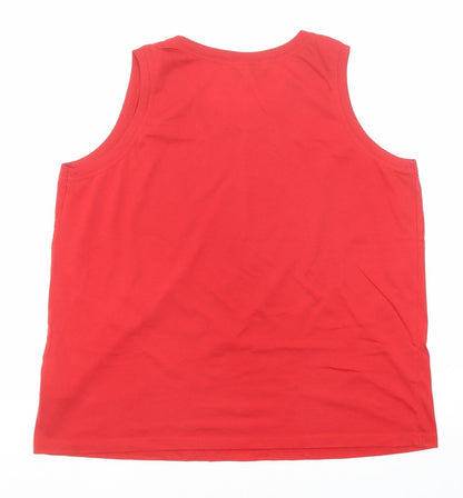 Womens UK Size 22 essence Red Basic Tank