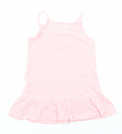 H&M Girls Pink Cotton Camisole Tank Size 4-5 Years Round Neck Pullover
