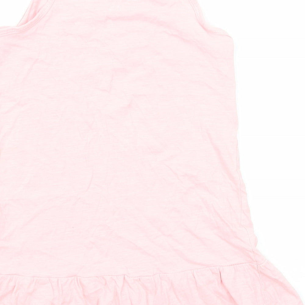 H&M Girls Pink Cotton Camisole Tank Size 4-5 Years Round Neck Pullover