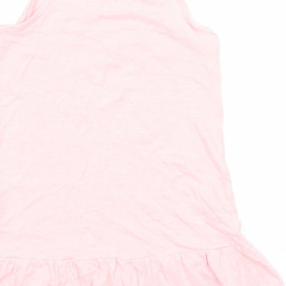 H&M Girls Pink Cotton Camisole Tank Size 4-5 Years Round Neck Pullover