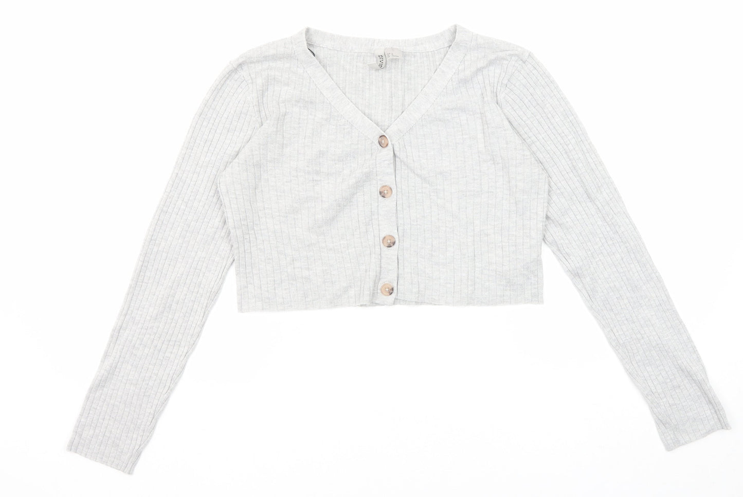 Womens UK Size M Divided by H&M Grey Cardigan Jumper