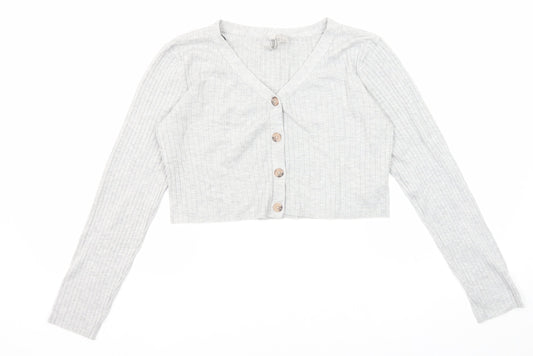 Womens UK Size M Divided by H&M Grey Cardigan Jumper