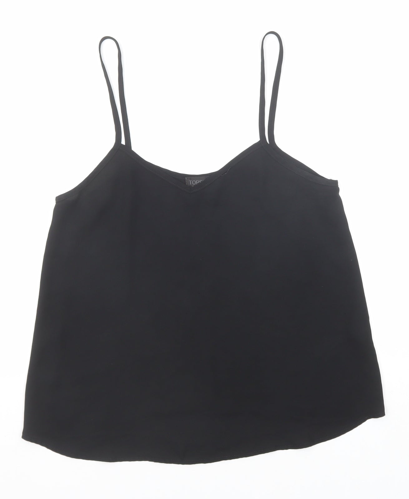 Womens UK Size 8 Topshop Black Basic Tank