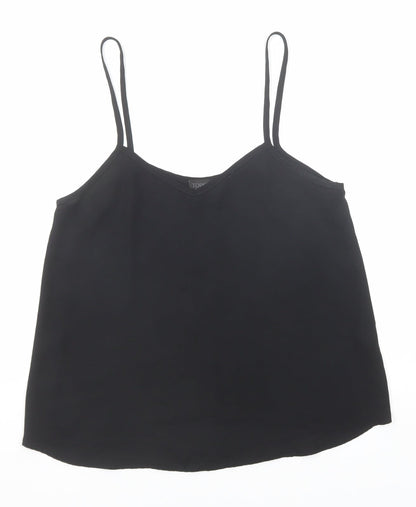 Womens UK Size 8 Topshop Black Basic Tank
