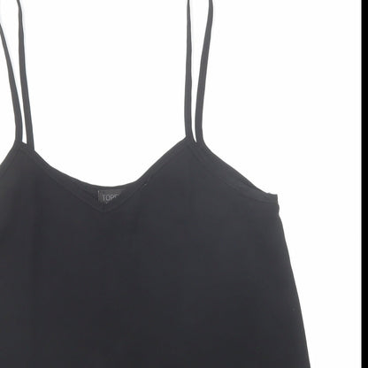Womens UK Size 8 Topshop Black Basic Tank
