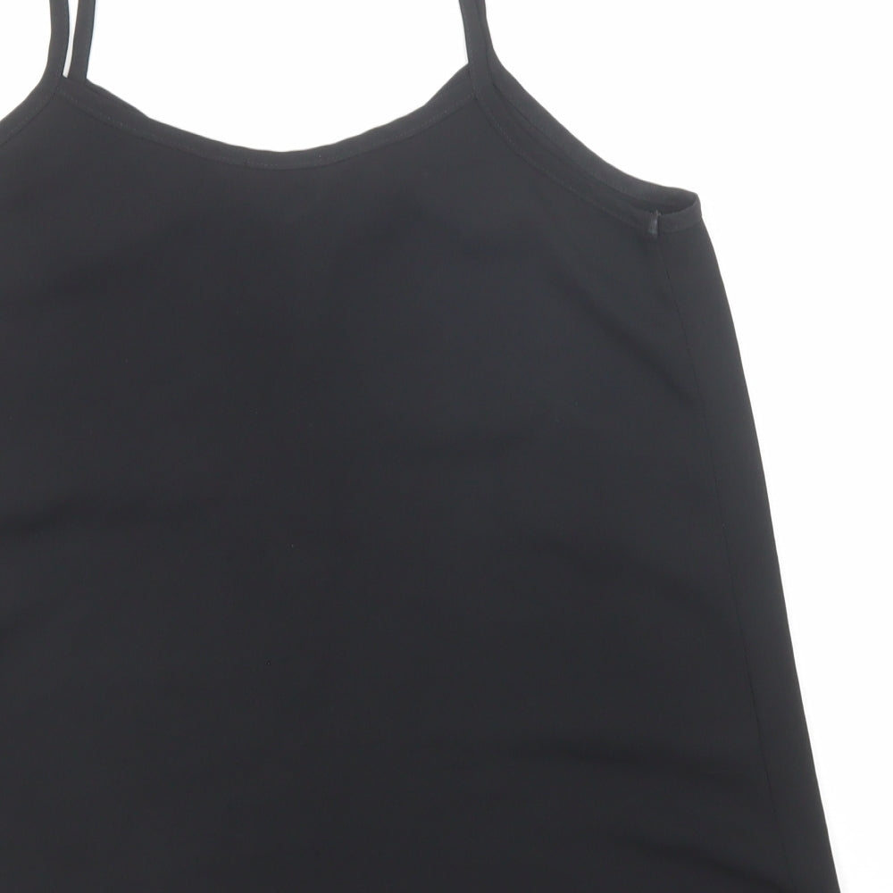 Womens UK Size 8 Topshop Black Basic Tank