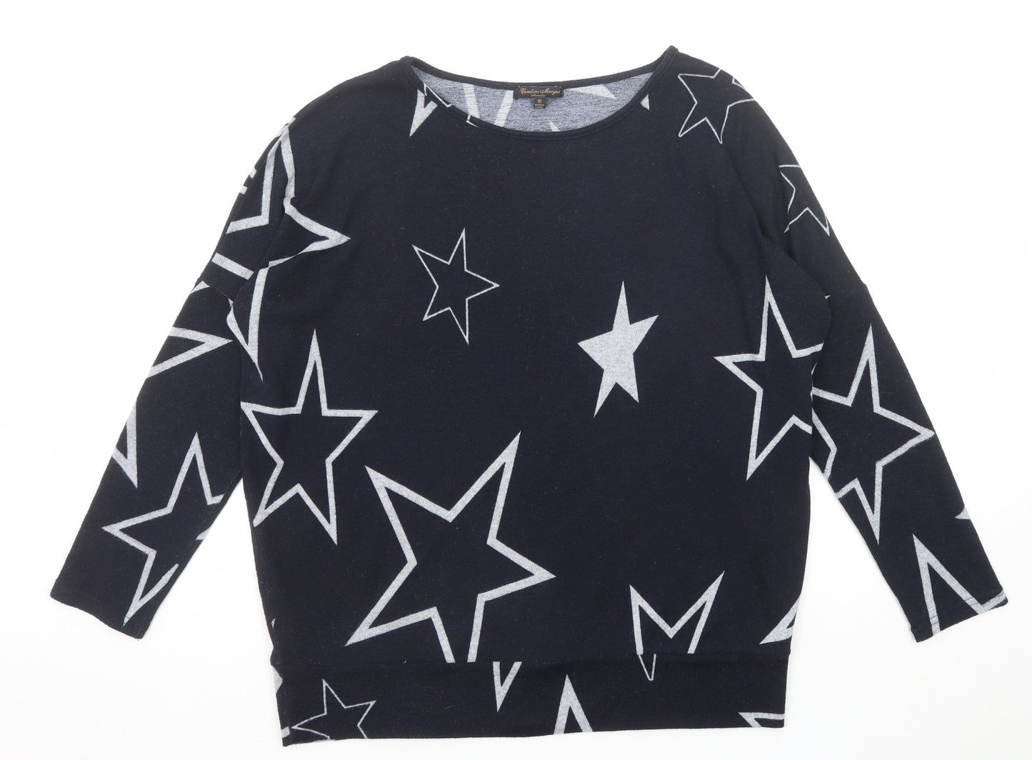 Womens UK Size 10 Caroline Morgan Blue Pullover Jumper