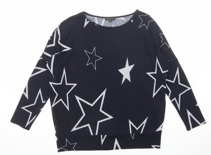 Womens UK Size 10 Caroline Morgan Blue Pullover Jumper