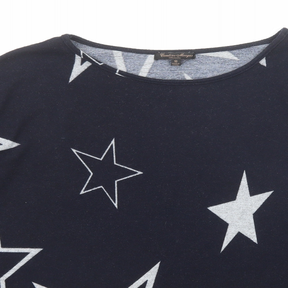 Womens UK Size 10 Caroline Morgan Blue Pullover Jumper