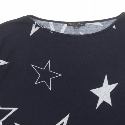 Womens UK Size 10 Caroline Morgan Blue Pullover Jumper