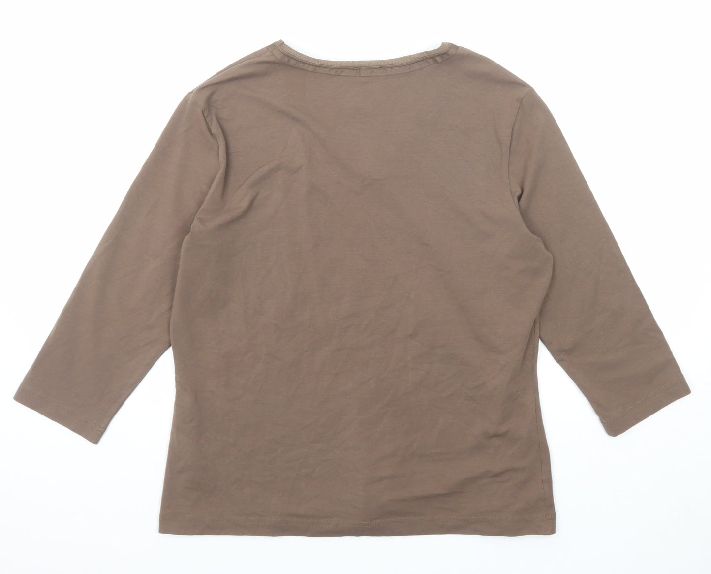 Womens UK Size 16 Gerry Weber Brown Basic T-Shirt