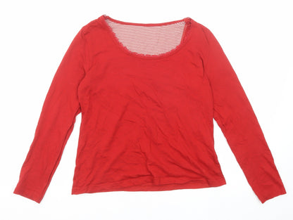 Womens UK Size 6 Marks and Spencer Red Basic T-Shirt
