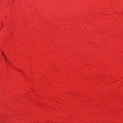 Womens UK Size 6 Marks and Spencer Red Basic T-Shirt