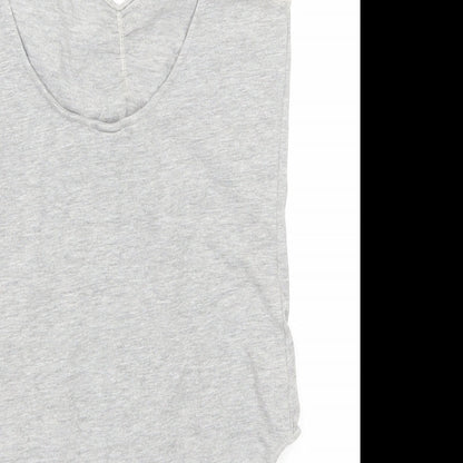 H&M Womens Grey Cotton Bodysuit One-Piece Size S Snap