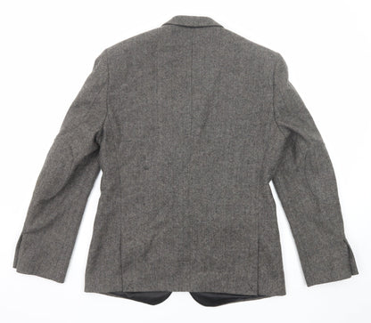 ASOS Mens Grey Polyester Jacket Suit Jacket Size 38 Regular