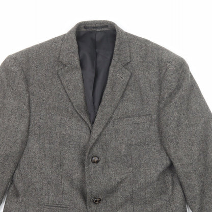ASOS Mens Grey Polyester Jacket Suit Jacket Size 38 Regular