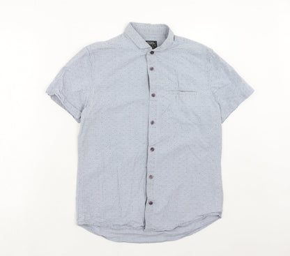 Mens UK Size M Burton Blue  Button-Up Short Sleeve Casual Shirt