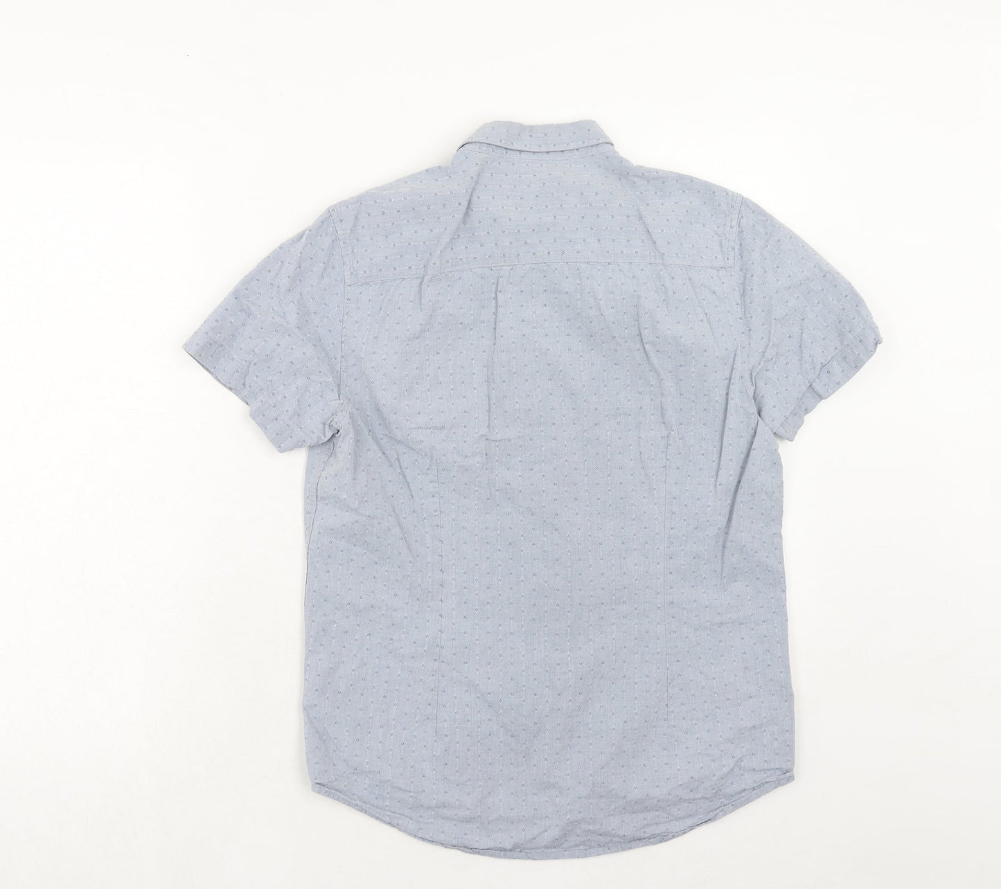 Mens UK Size M Burton Blue  Button-Up Short Sleeve Casual Shirt