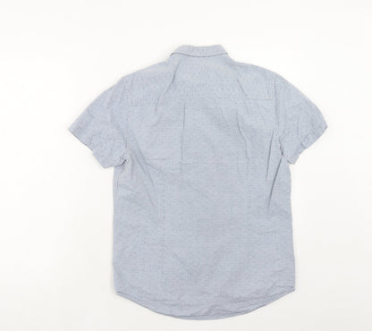 Mens UK Size M Burton Blue  Button-Up Short Sleeve Casual Shirt