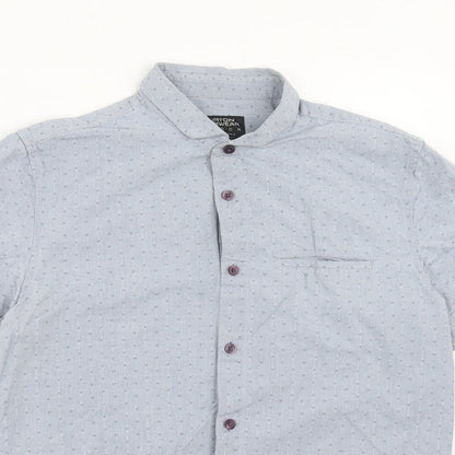Mens UK Size M Burton Blue  Button-Up Short Sleeve Casual Shirt