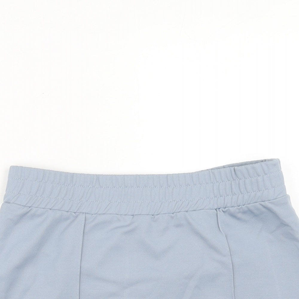 H&M Womens Blue Polyester Mini Skirt Size 10