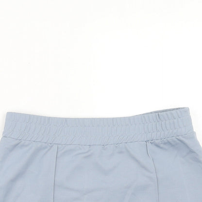 H&M Womens Blue Polyester Mini Skirt Size 10