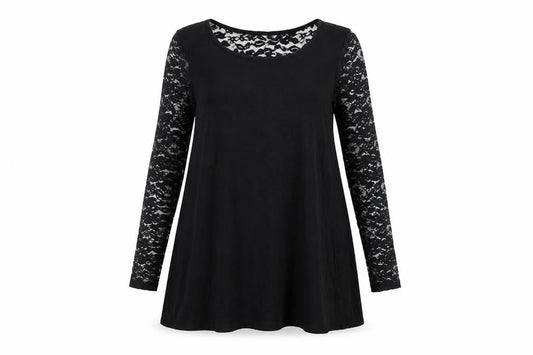VERO MODA Womens Black Floral Viscose Trapeze & Swing Size XS Round Neck Pullover