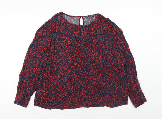 Womens UK Size 12 Marks and Spencer Blue Basic Blouse