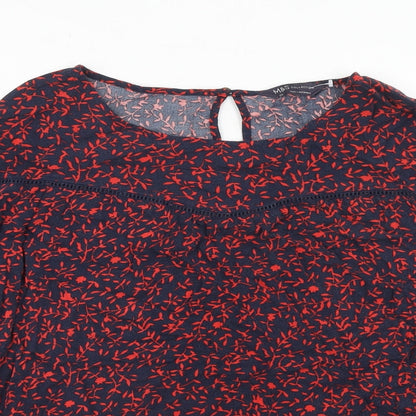 Womens UK Size 12 Marks and Spencer Blue Basic Blouse