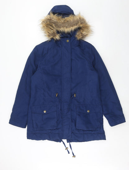 Womens UK Size 10 TG Blue Parka Coat