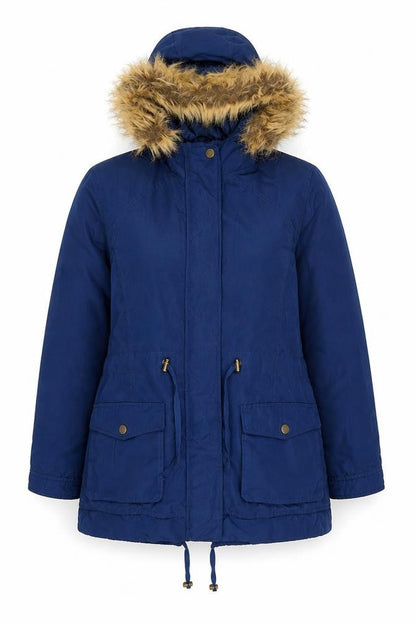 Womens UK Size 10 TG Blue Parka Coat