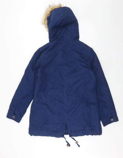 Womens UK Size 10 TG Blue Parka Coat