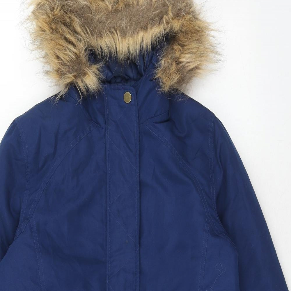 Womens UK Size 10 TG Blue Parka Coat