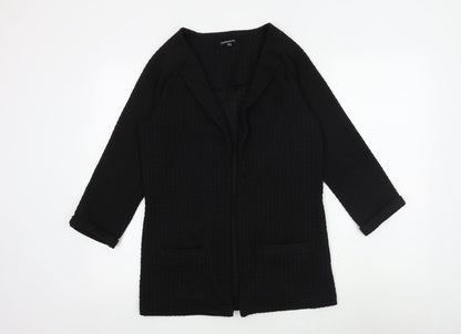 Womens UK Size 6 Warehouse Black Cardigan Jumper