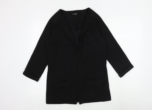 Womens UK Size 6 Warehouse Black Cardigan Jumper