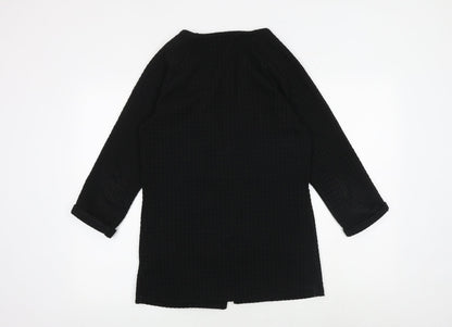 Womens UK Size 6 Warehouse Black Cardigan Jumper