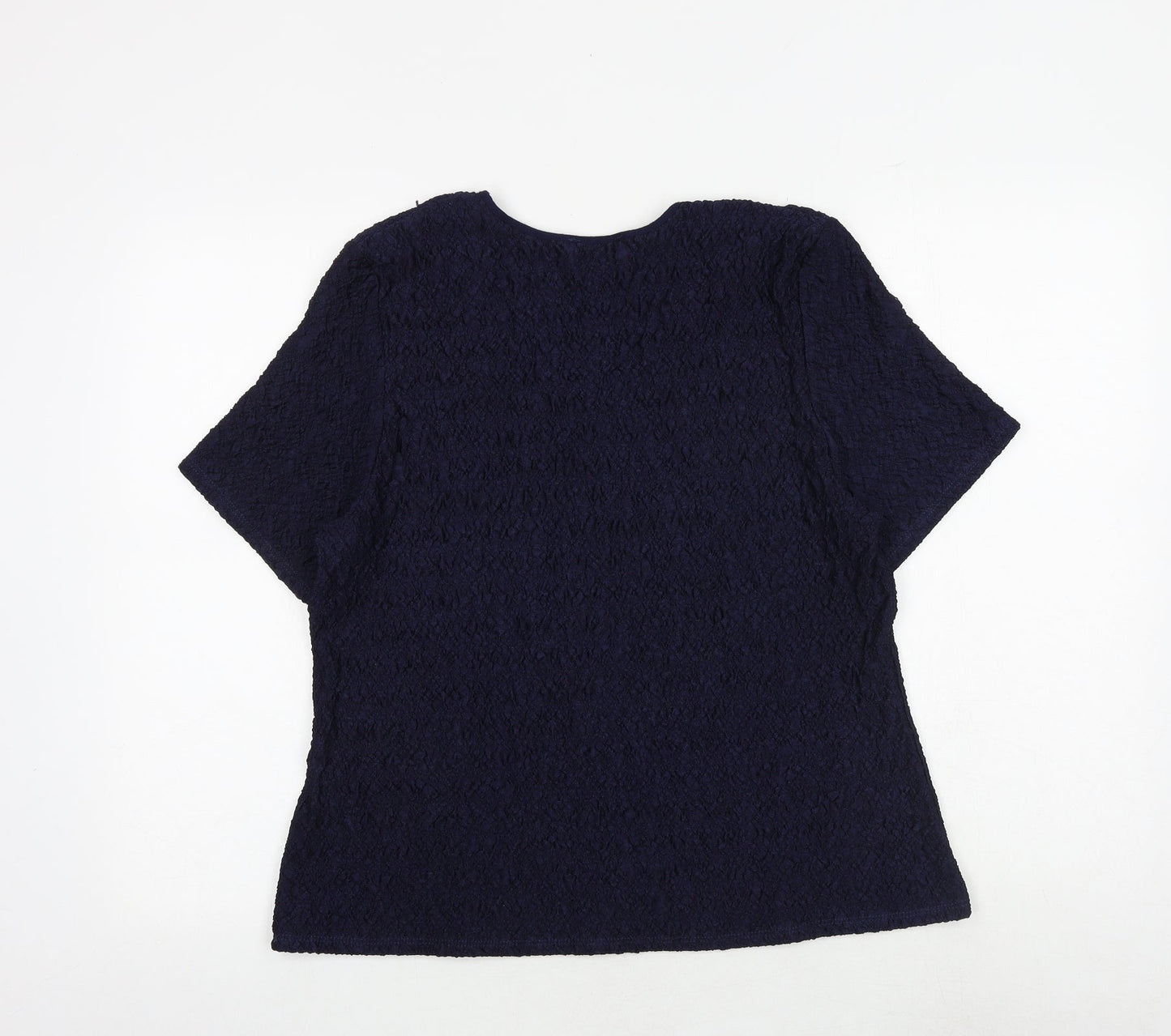 Womens UK Size XL Saloos Blue Basic T-Shirt