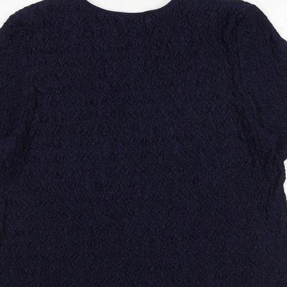 Womens UK Size XL Saloos Blue Basic T-Shirt