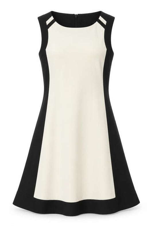 NEXT Womens Black Polyester A-Line Size 6 Round Neck Zip