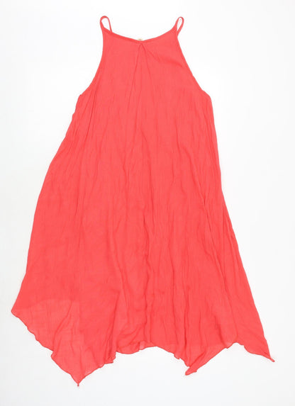 Rebellion Womens Pink Polyester Tank Dress Size M Round Neck Pullover
