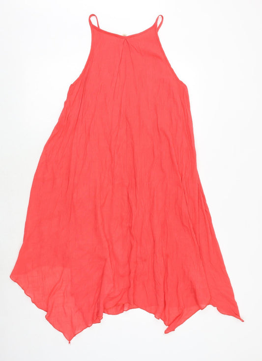 Rebellion Womens Pink Polyester Tank Dress Size M Round Neck Pullover