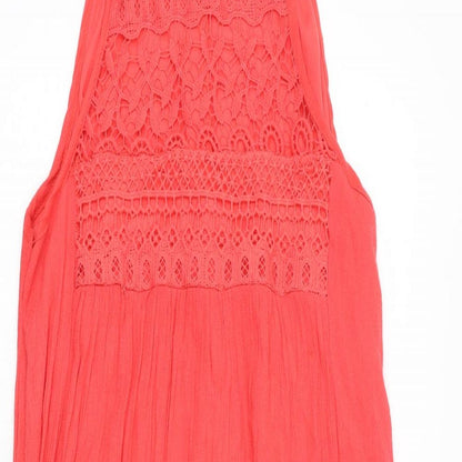 Rebellion Womens Pink Polyester Tank Dress Size M Round Neck Pullover