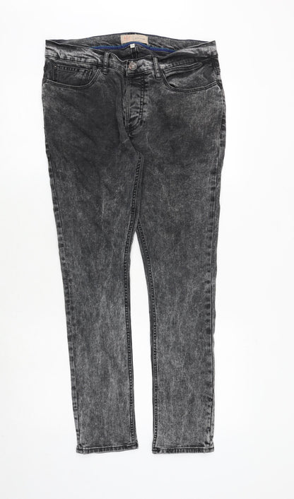 Mens UK Size 32 in River Island Regular Fit Skinny Grey Jeans