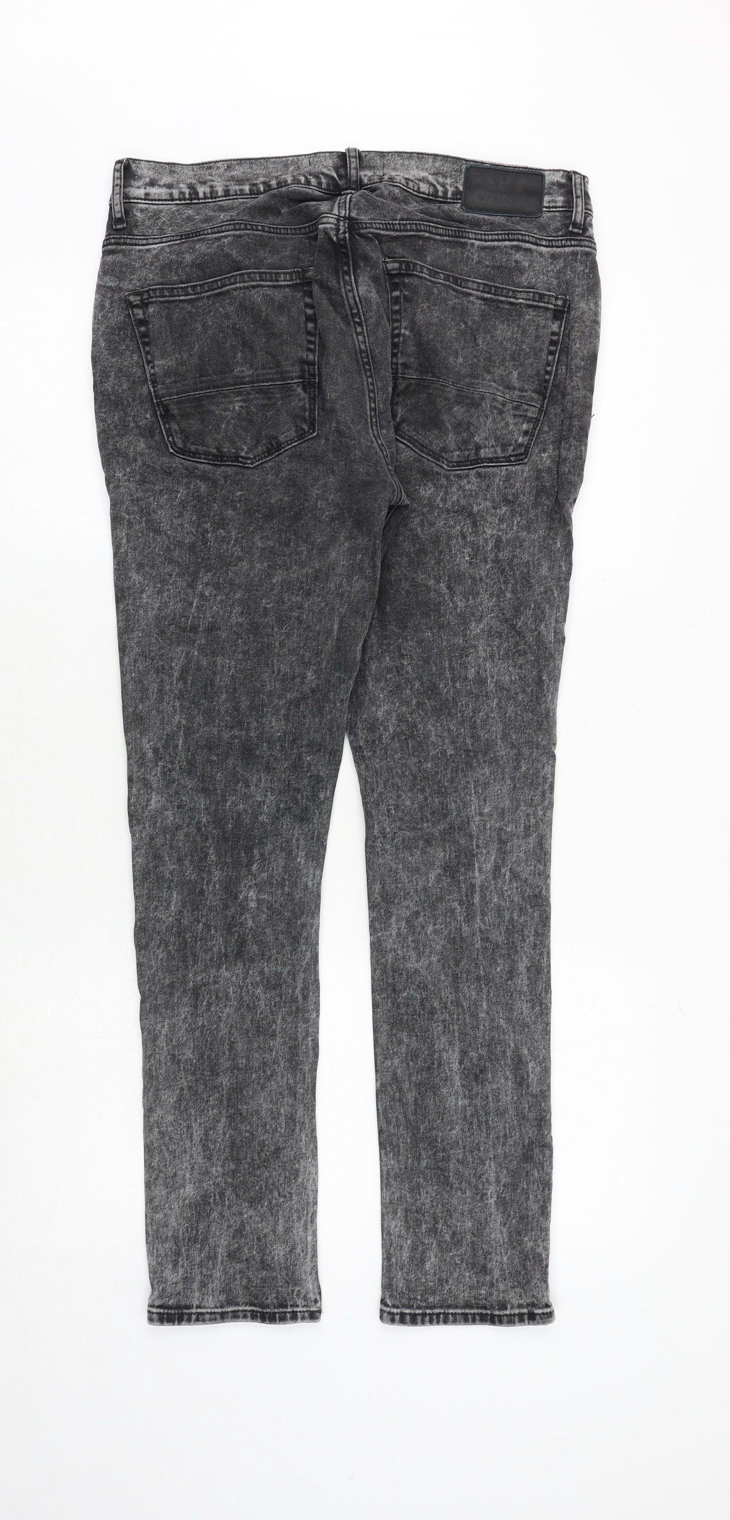 Mens UK Size 32 in River Island Regular Fit Skinny Grey Jeans