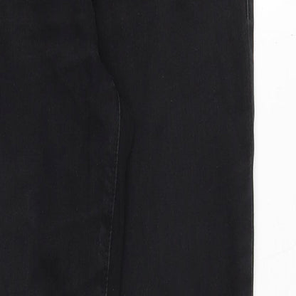 Missguided Womens Black Cotton Skinny Jeans Size 10 Regular Zip