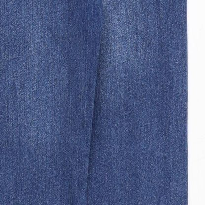 DNM Issue Girls Blue Cotton Skinny Jeans Size 14 Years Regular Zip
